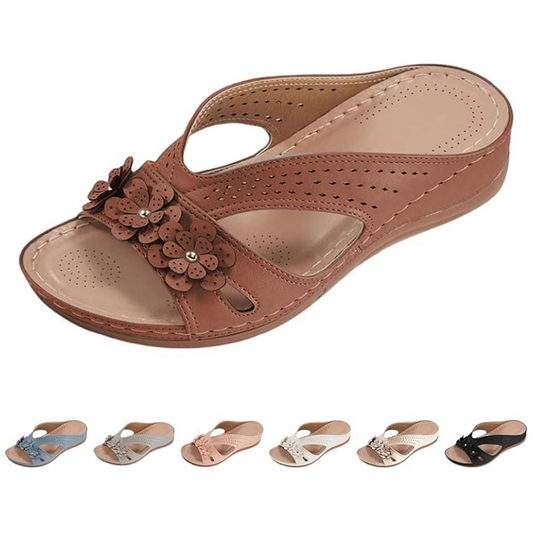 Дамски кожен сандал Flower