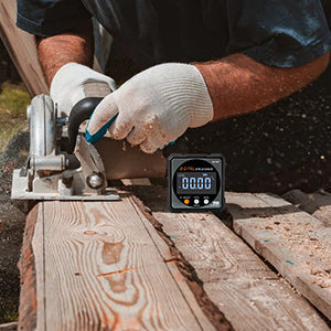 Четиристранен магнитен дигитален транспортир с лазер