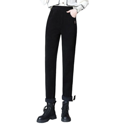 🔥👖Дамски панталон с висока талия и топла подплата от полар