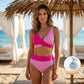 🔥 S-3XL 👙 Двучастен бански костюм с цветни блокове и райета 🌊🏖️