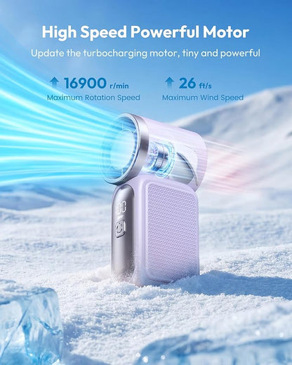 💨Мини ръчен вентилатор с LED дисплей –👍5-скоростен турбо джобен вентилатор.✨USB презареждаем, високоскоростно охлаждане за пътуване и грим. Перфектен подарък. Преносимо охлаждане.