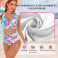 🌞 S-2XL 🏖️ Дамски моден многоцветен печатан бански от 3 части 👙