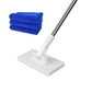 Плосък моп с дръжка от неръждаема стомана, с кърпички за многократна употреба, които могат да се мият