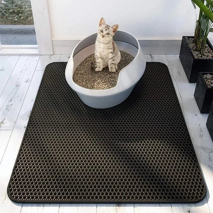 🐾 Неплъзгаща се постелка за котешка тоалетна – Водоустойчива, лесна за почистване, без неприятни миризми 🧹
