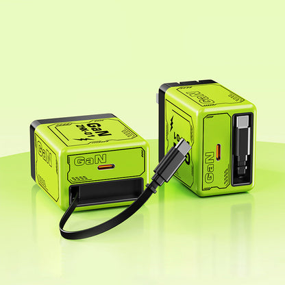 Революционен зарядно устройство с галиев нитрид【Съвместим с iPhone, Android телефони и iPad】