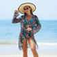 🌞 S-2XL 🏖️ Дамски моден многоцветен печатан бански от 3 части 👙