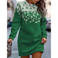 Long-Sleeved Floral Sweatshirt Dress