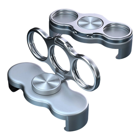 Въртящ се сгъваем държач за телефон – Двойен пръстен с три пръста, удобен клипс за гърба на телефона