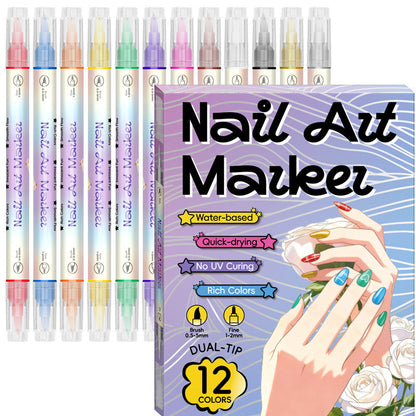 💅Маркери за маникюр с два накрайника🖌️