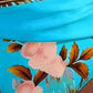 Дамски бикини комплект с флорален принт и висока талия🌊👙