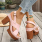 👡Дамски сандали с платформа и кръстосани ремъци✨