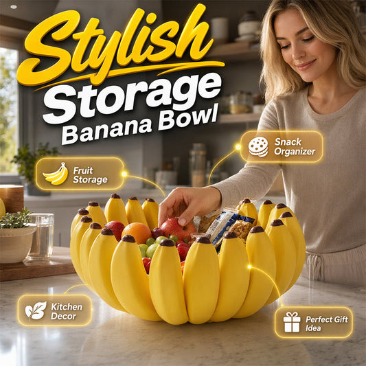 🍌 3D Бананова купа 2 в 1 – Купа за плодове и практичен органайзер за кухнята