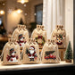 🎅 50% OFF NOW! 🎄 Christmas Drawstring Gift Bags – Santa, Snowman & Reindeer Prints, Reusable Holiday Treat Bags for Gifting & Party Favours